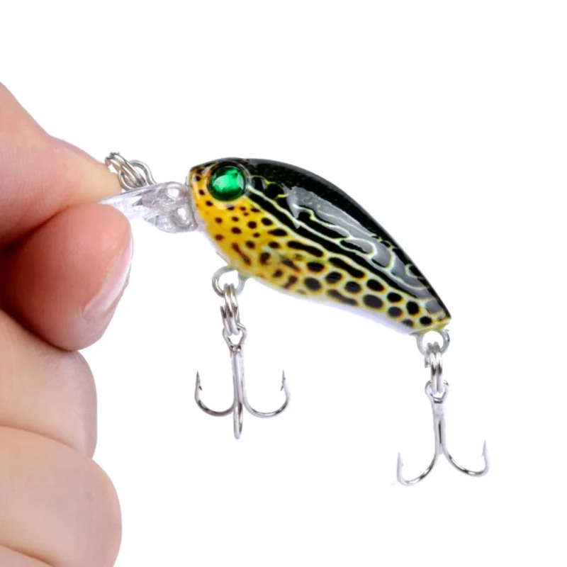 

New1Pcs 4g 4.5cm Hard Fishing Lure 10# Hook Crank Bait Diving Depth 0.1-0.3m Lake River Fishing Wobblers Carp Fishing Baits 2019