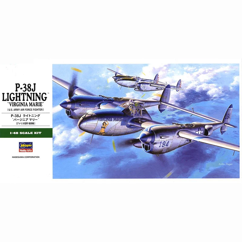 Модель Hasegawa 1/48 P-38J LIGHTING Вирджиния Мария хобби 09101 | Игрушки и