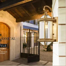 Европейский classcal Королевский стиль напольный светильник роскошные медные бра вилла двор снаружи настенные светильники светодиодные водонепроницаемый свет Фонарь уличный настенный Настенные светильники