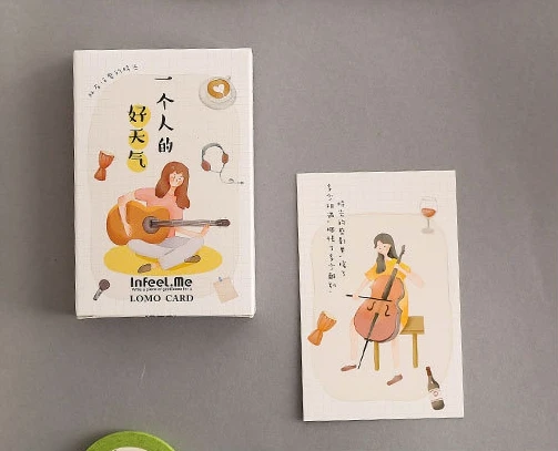 

52mm*80mm good weather paper greeting card lomo card(1pack=28pieces)