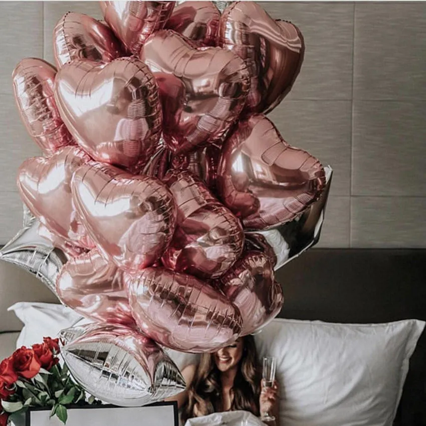 10 шт. 18 дюймов фольгированные воздушные шары в форме сердца с надписью Love Shap на день рождения, вечеринку, свадьбу, воздушные шары с гелием для украшения, супер-размер, воздушный шар для свадьбы