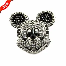 DIY Fits Bracelet Pandora Charms Sparkling Cartoon Portrait Silver Charm 925 Sterling Silver Beads for Jewelry Making Women Gift