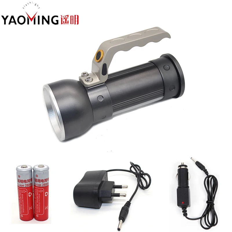Long Range Searchlight Linternas Led Flashlight Cree T6 Rechargeable Hand Lamp Powerful Flash Light Torche+18650 Battery+Charger