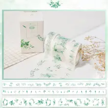 Coloffice 3 шт. мятно-зеленая лента серии васи маленькая свежая японская Корейская канцелярская наклейка для скрапбукинга Свадебная блестящая