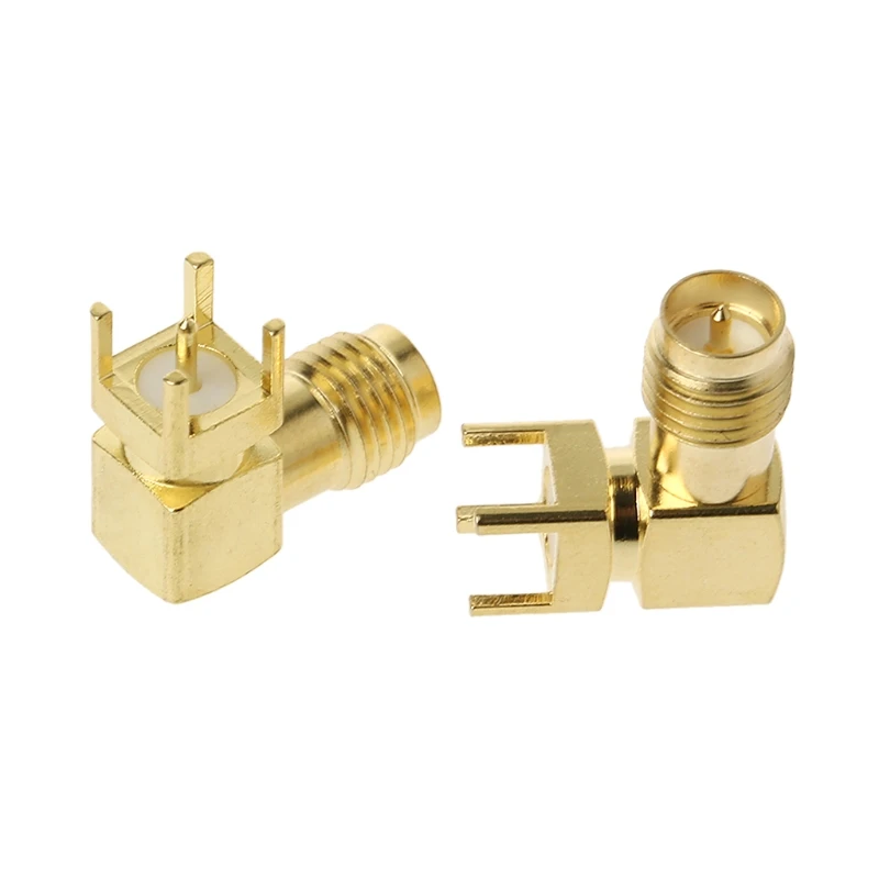 

10 Pcs RP-SMA Female Jack Plug SMA-KWE Right Angle Thru Hole PCB Mount Connector #612