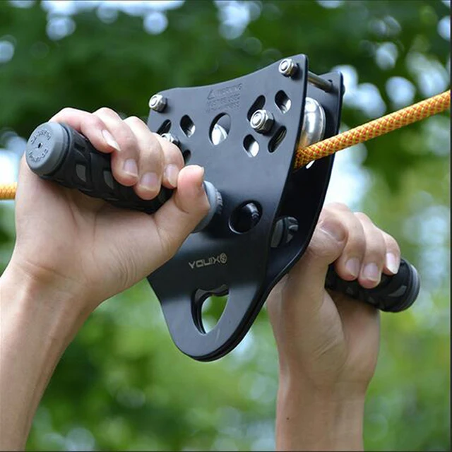 Professional Outdoor Handle Pulley Roller Gear Rock Climbing Tyrolean