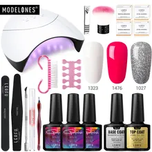 Modelones 36 Вт Z3 Светодиодная лампа для дизайна ногтей Гель-лак набор инструментов для маникюра Замачивание длительного Цвета Гель-лак гибридная основа верхнее покрытие