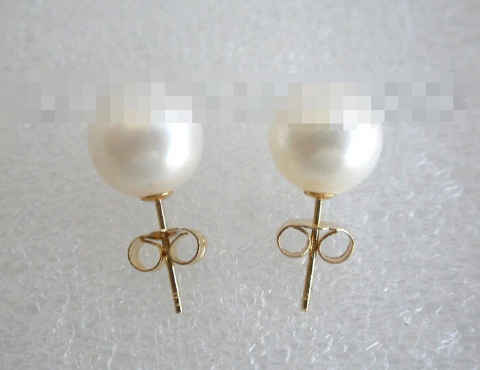 

HOT SELL - > 00294 perfect round pink freshwater cultured pearl earrings -Top quality free shipping