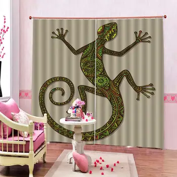 

snake Curtain office Bedroom 3D Window Curtain Luxury living room decorate Cortina Blackout curtain