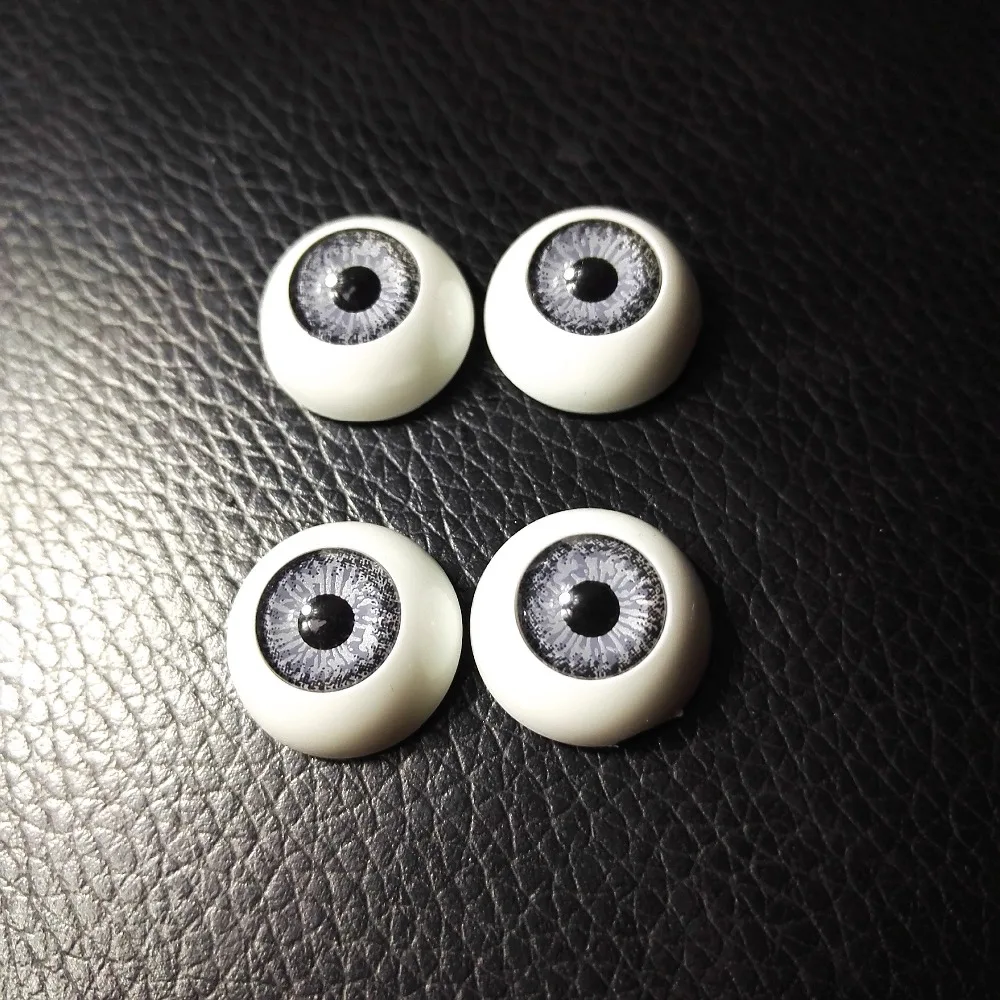 

20Pcs(10pairs) Half Round Plastic Doll Eyes Lightgray color BJD EYES, Doll Dollfie Eyes Eyeballs 16mm Wholesale Toys