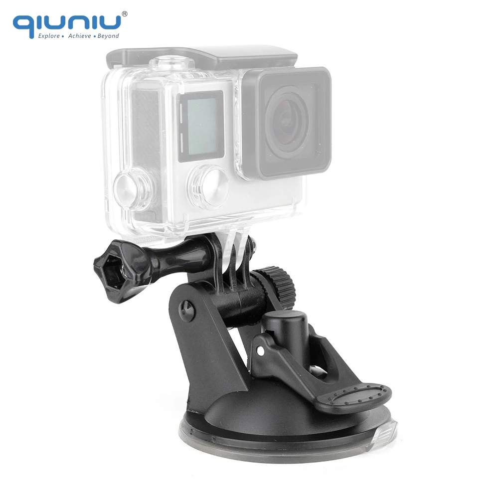 QIUNIU мини Автомобильная присоска держатель для записи с винтом для GoPro Hero 2 3 4 5 6 для SJCAM для Xiaomi Yi аксессуары