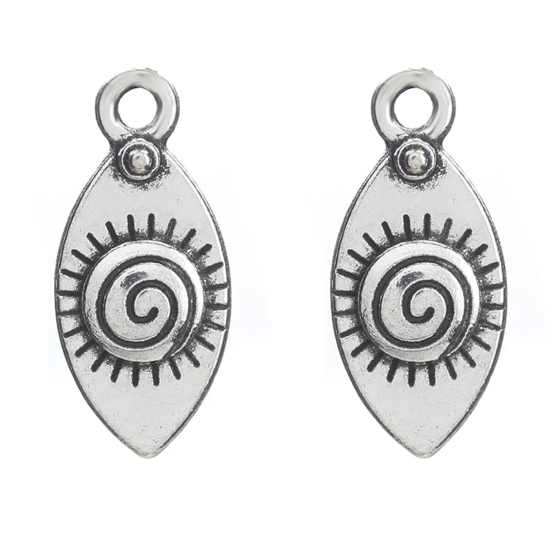 

20pc/lot Evil Eye Charms Bracelet Pendant Necklace Sun Flower Crafts Jewelry Making Accessories Findings 21*9mm