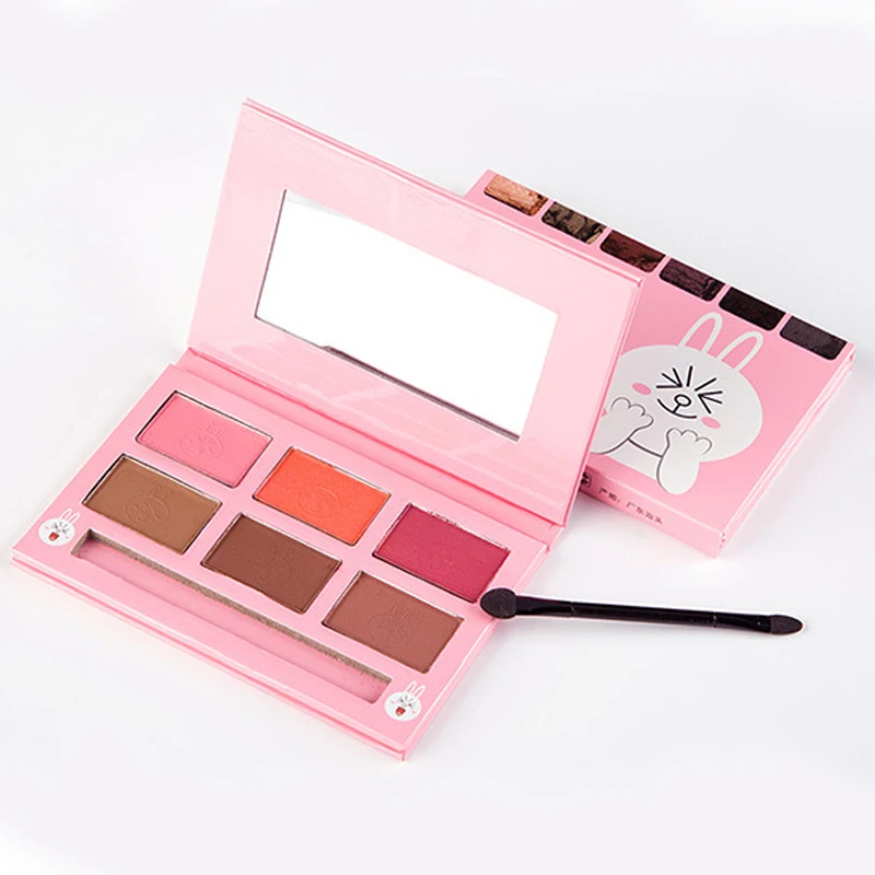 

Clever cat brand 6 color eye shadow stereoscopic Grapefruit color Dumb light Pearl light Ashen Eye shadow disc Lasting waterproo