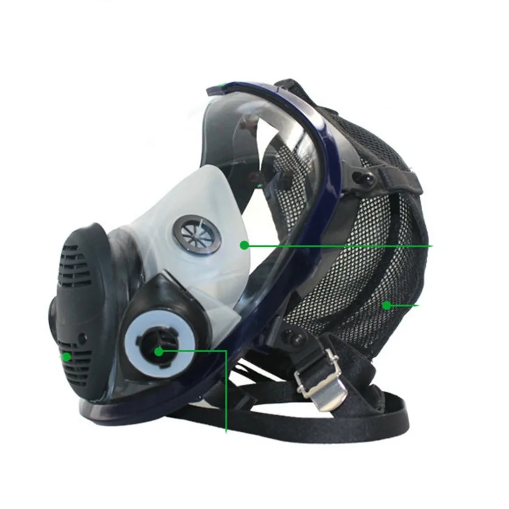

Lightweight Full Face Chemical mask Anti-Gas Mask Acid Dust Respirator Paint Pesticide Spray Silicone Filter bike Face Mask