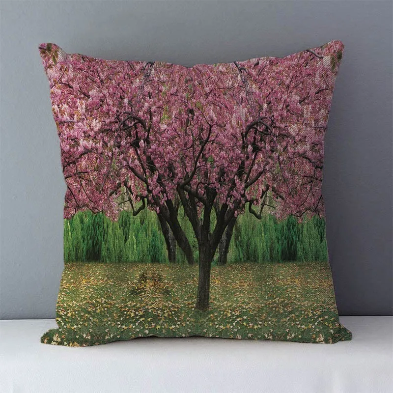 Wholesale plants life trees printed cozy cushion for couch seat back cushions home decorative pillows 45x45cm without core MYJG bench cushions indoor Cushions