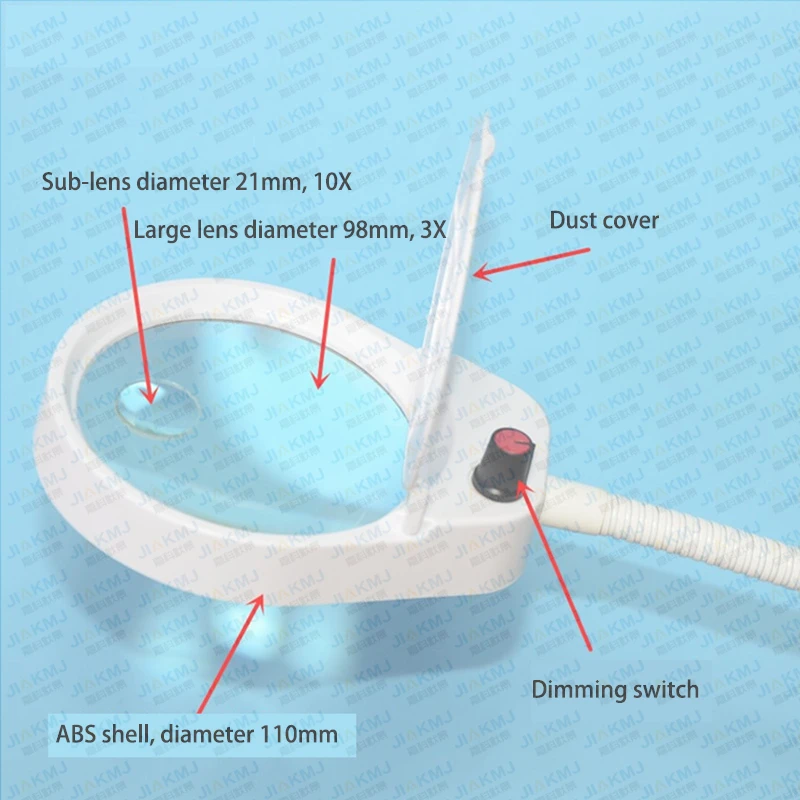 Учимся читать обслуживания клип лупа 10 раз со светодиодной подсветкой PD-5S двойной объектив электронный обслуживания Лупа 3X