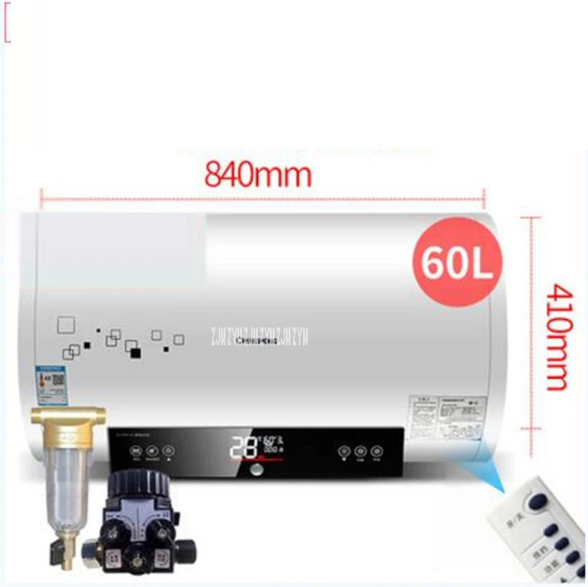 Chauffe eau électrique ZSDF Y60D34S cuisine chaude température réglable affichage numérique stockage de l'eau 60L chauffe eau électrique