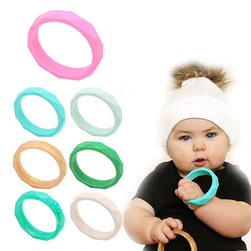 Новый 1 шт. Детские силиконовый браслет резинка кольцо творческий прорезывания зубов ребенка поставки моды молярная
