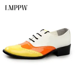 Fashion Men Wedding Shoes Leather Pointed Toe Men's Oxfords Shoes Lace-up Patent Leather Brogue Bullock Shoes Gentleman Flats 2A Fashion Men Wedding Shoes Leather Pointed Toe Men's Oxfords Shoes Lace-up Patent Leather Brogue Bullock Shoes Gentleman Flats 2A