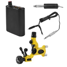 Полный комплект татуировки Ротари Machine Gun Питание педаль Клип шнур татуаж тела Книги по искусству вкладыша Shader Microblading комплект