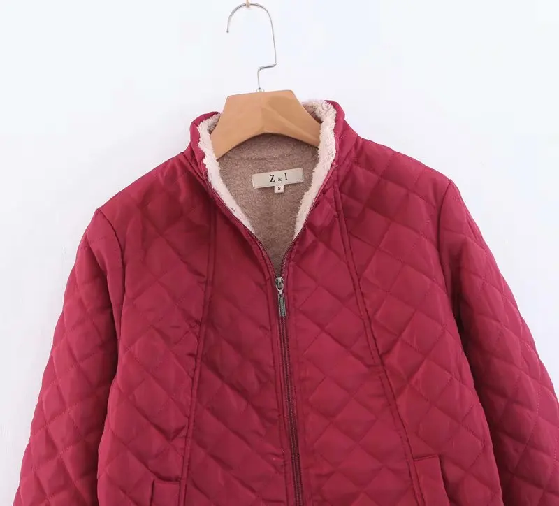 Spring 2019 New Parkas Basic Jackets Female Women Winter Plus Velvet Coats Cotton Winter Jacket Womens Outwear Coat Solid Color