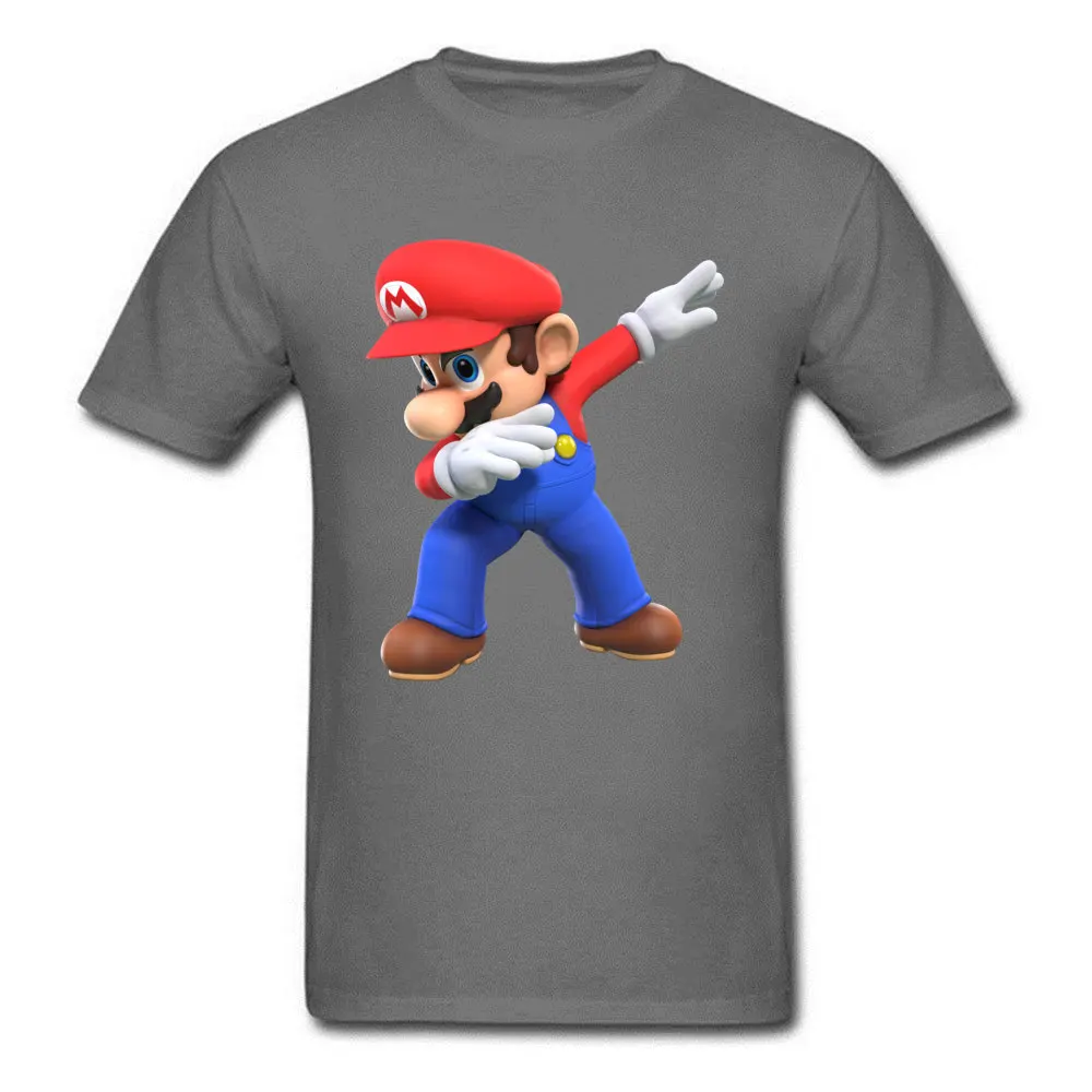 Мужские футболки 3D футболка Super Mario Bros футболка забавная одежда с принтом Марио Летние черные топы хлопковые футболки оптом - Цвет: Dark Gray