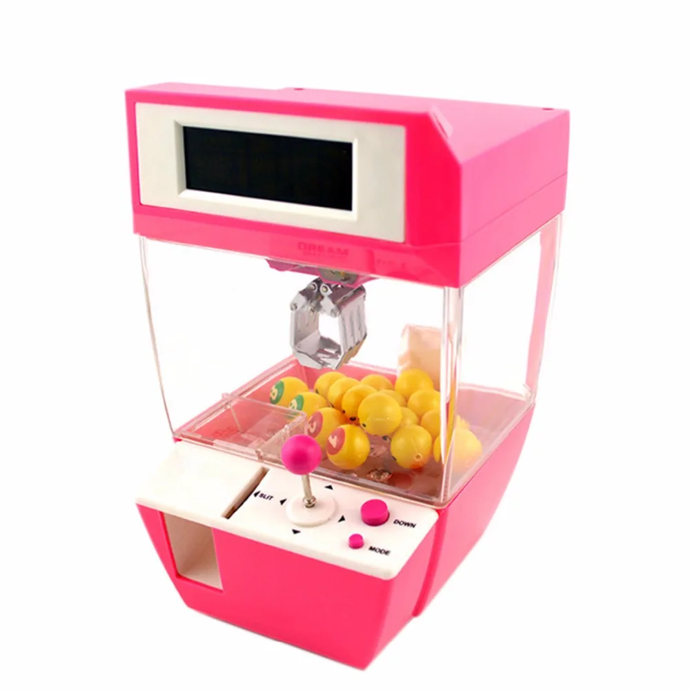 Coin Operated Candy Grabber Doll Candy Catcher Crane Machine + Alarm Clock Board Game Party Fun Toys for Children New Year Gift Coin Operated Candy Grabber Doll Candy Catcher Crane Machine + Alarm Clock Board Game Party Fun Toys for Children New Year Gift
