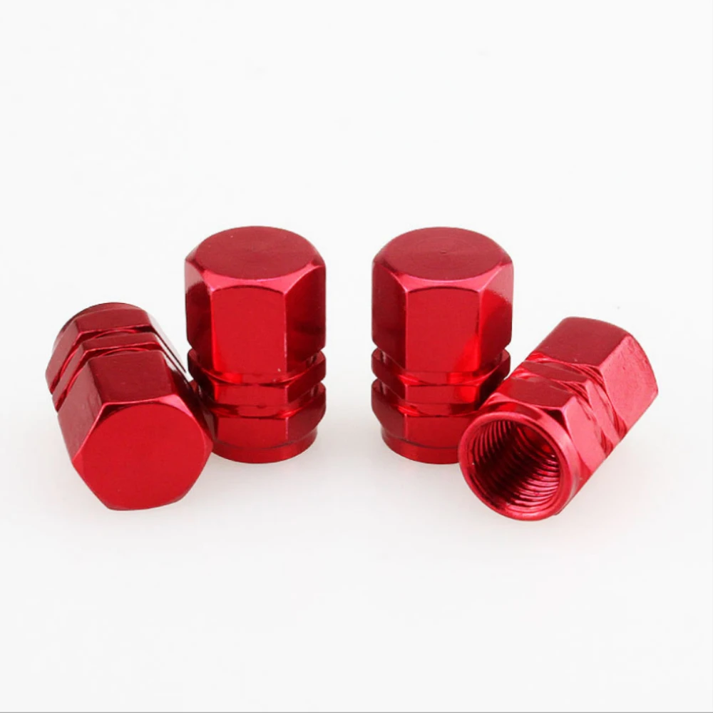 2x Red Aluminum Car Motorcycle Wheel Tire Tyre Valve Stem Caps For GMC