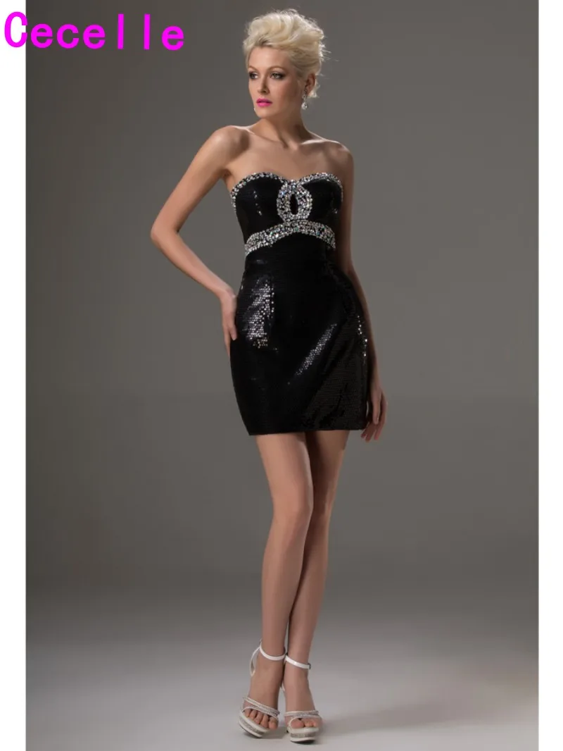 black sparkly tight short dress