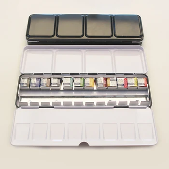 

Watercolor Color Paints Tins Box Palette Painting Storage Tray Box With 24/48 Full Pans/Half Pans Art Painting Paints Tins Box