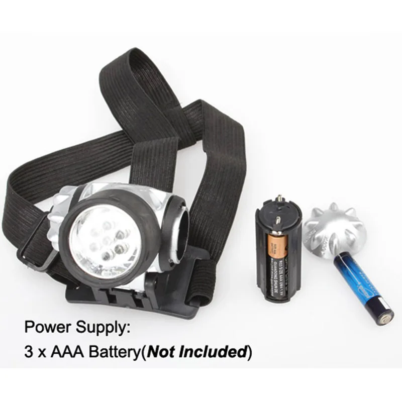 

7 LED Head Light Lamp With Adjustable Head Strap for Outdoor Fishing Camping MDJ998