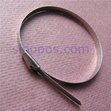 Экономичная кабельная стяжка из нержавеющей стали, самозащелкивающаяся металлическая застежка, высокая теплостойкость, морской шланг, защищенный в комплекте, петельный замок