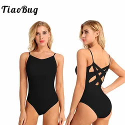 TiaoBug Women Ballet Leotard Adult Cutout Back Ballet Leotards for Women Gymnastics Leotard Ballerina Bodysuit