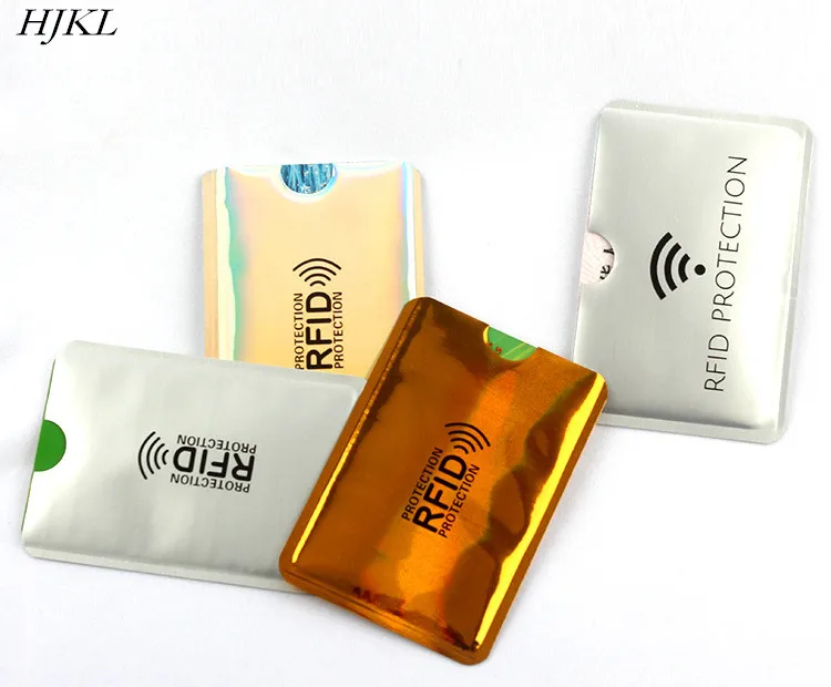 

HJKL Anti Rfid Wallet Blocking Reader Lock Bank Card Holder Id Bank Card Case Protection Metal Credit Carder Holder rfid wallet