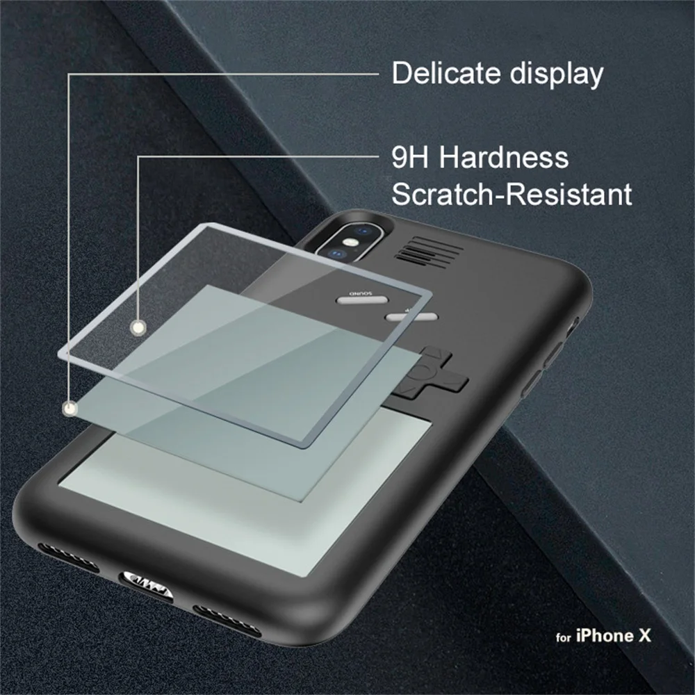 Retro GB Gameboy Tetris Phone Cases for iPhone 7 Plus 8 Plus Soft TPU Can Play Blokus Game Console Cover for iPhone 7Plus 8 Plus