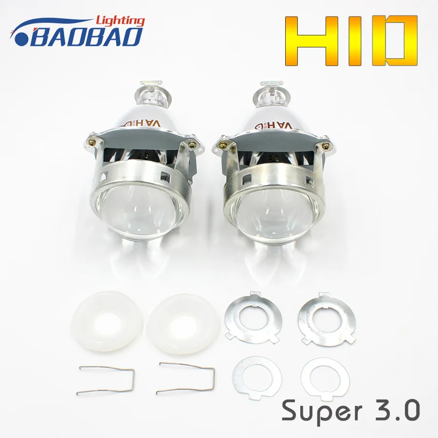 BAOBAO Универсальный 3 0 дюймов Автомобильный VA HID Bi Xenon ксеноновый проектор Объектив