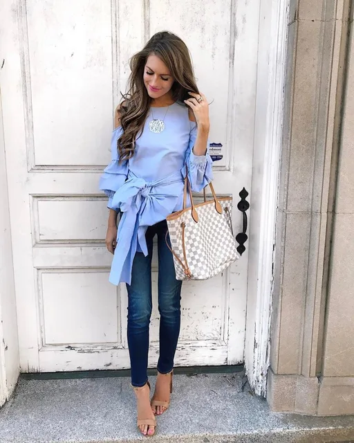 European Style 2017 Fashion Y Cold Shoulder Women Bandage Tops European Style 2017 Fashion Y Cold Shoulder Women Bandage Tops Blouses Lady Casual Office Wear Shirts