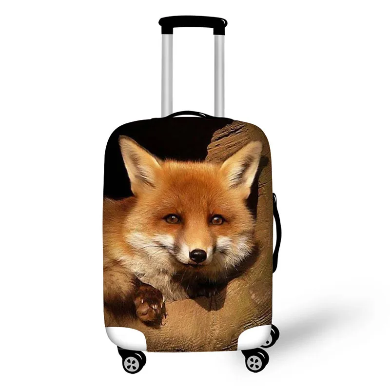 2017 Cute fox Cover for Suitcase Bags Travel Luggage Accessories for Men's Women Waterproof Protection Suitcase Case Cover