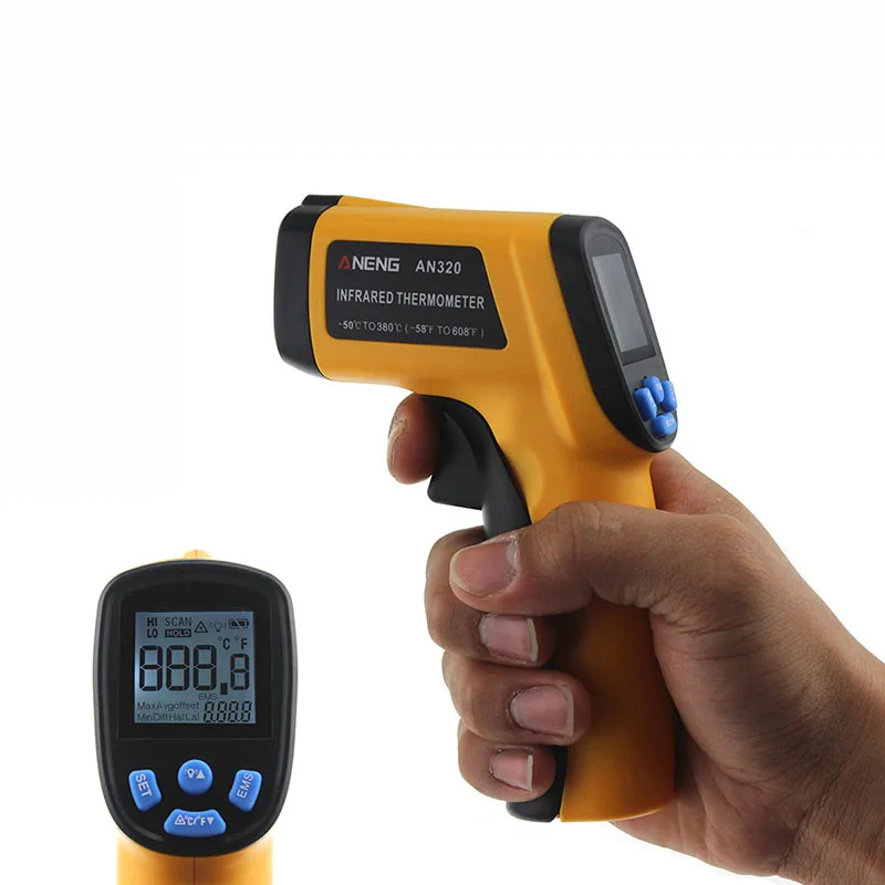 

Digital IR Infrared Thermometer For Adult Kids Health Monitors Portable Laser Temperature Meter -50~380 Degree Thermometers Hr