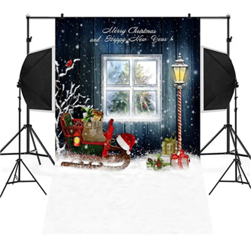 Рождественские фоны снег винил 3x5FT фон фотостудия День Рождения вечерние домашние фотографии фон ткань