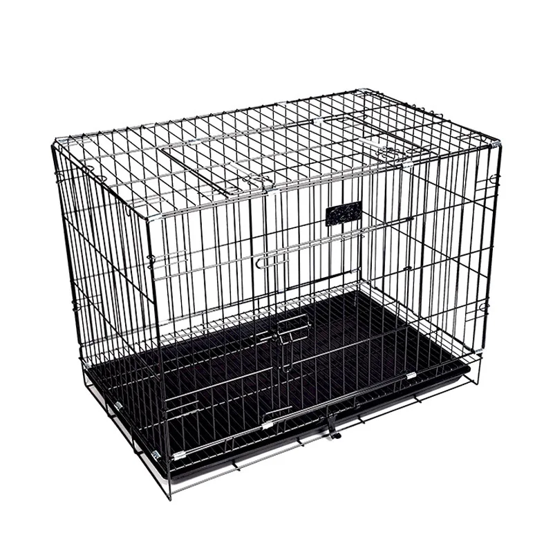 Folding Metal Dog Crate Foldable Pet Cat Cage Kennel