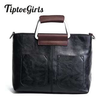 

New Winter Handbags Europe and the United States Fashion Retro Tote Simple Handbag Wild Shoulder Messenger Large Bag Tide