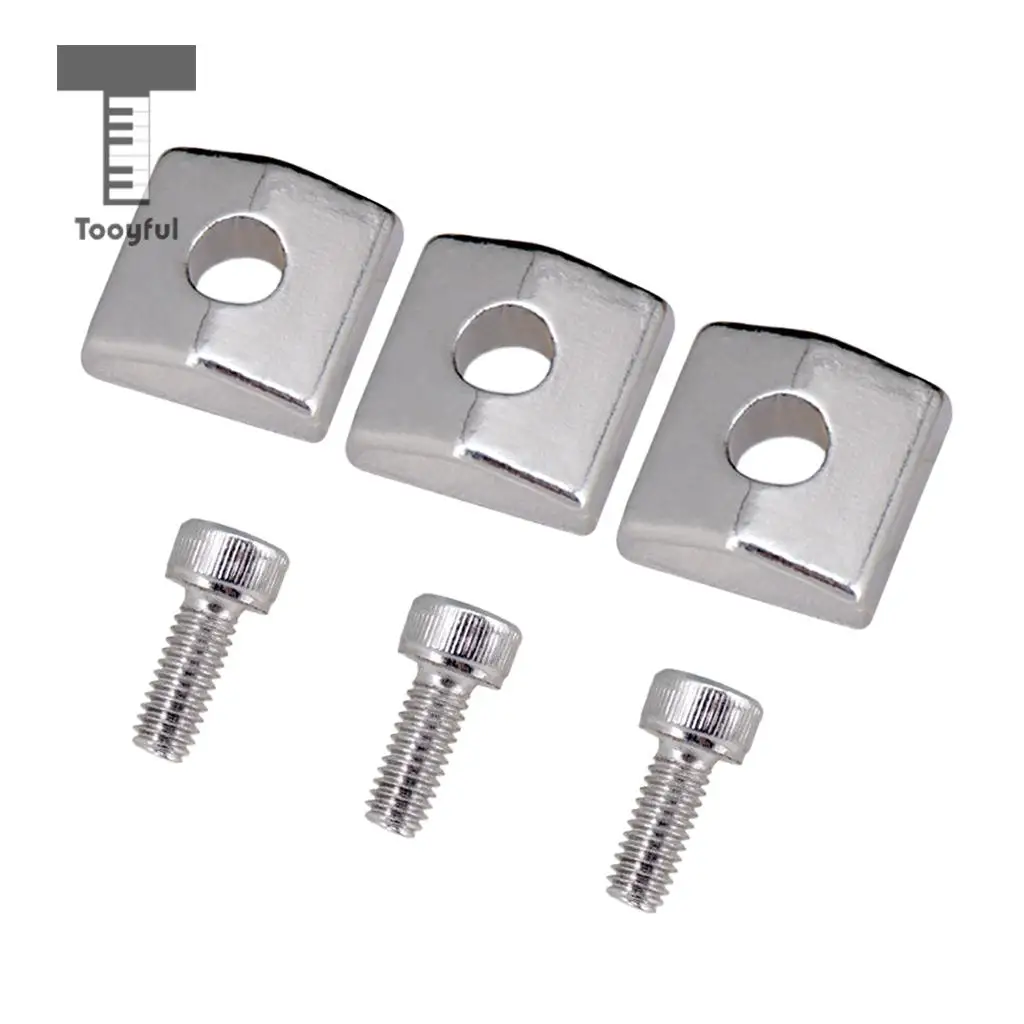 Tooyful 3pcs Guitar Locking Nut Clamp&Screws for Tremolo Bridge Parts