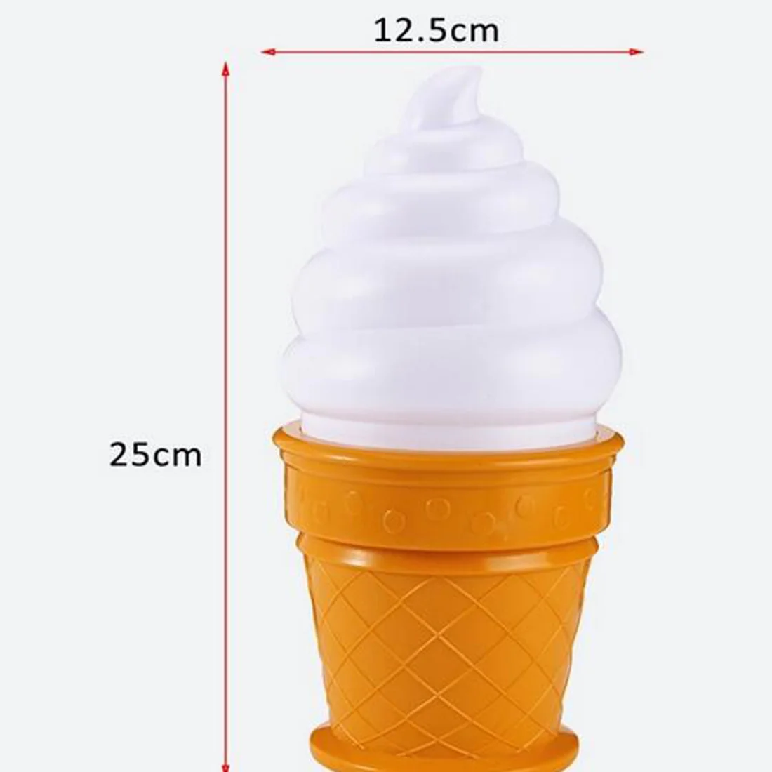 1pc New Magic Ice Cream Lamp LED Lamp Attractive Night Light for Children Kids Cone Shaped Table LED Lamp Bedroom Decor Light