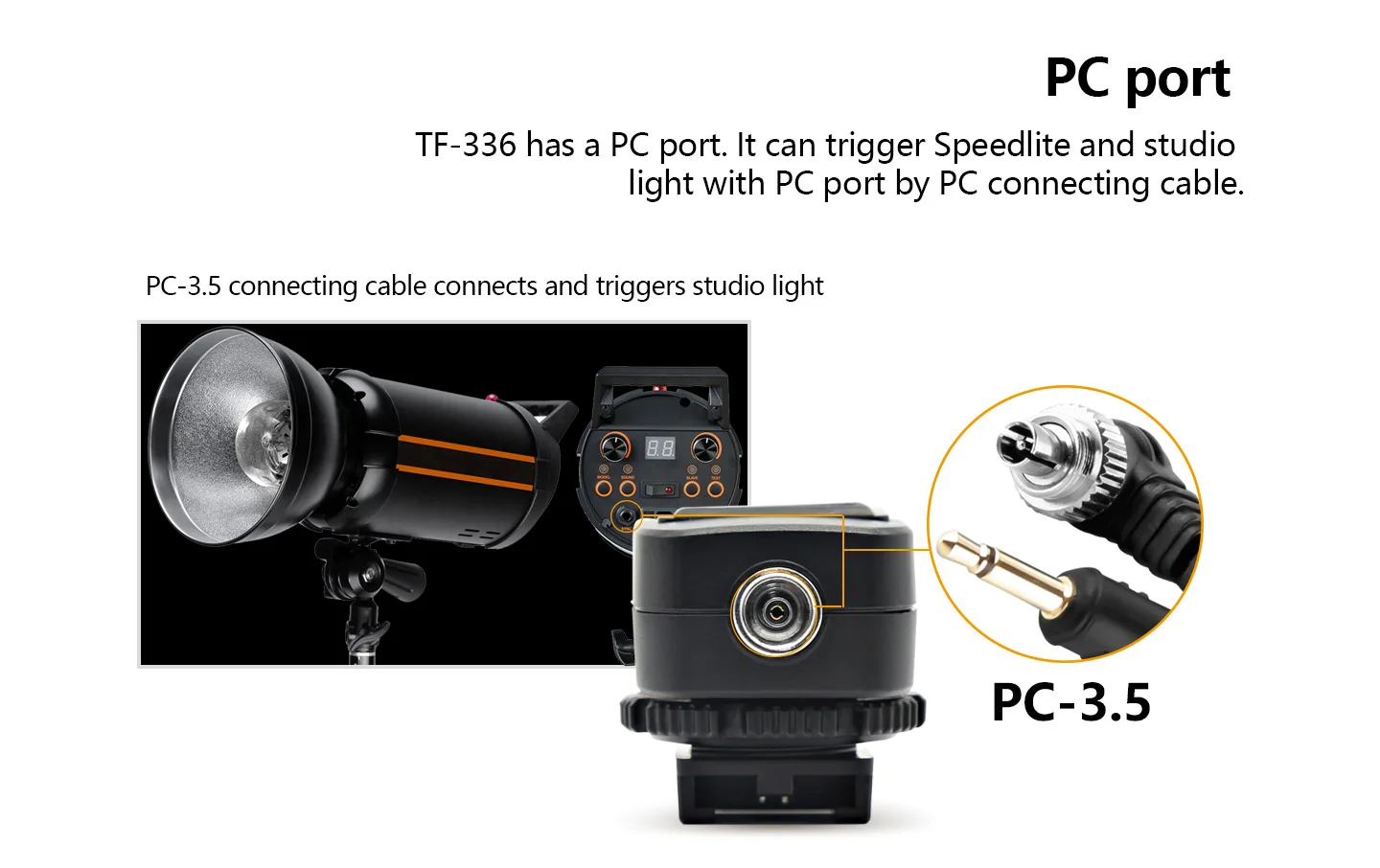 Pixel TF-336 ttl адаптер Горячий башмак конвертер с ПК порт конвертеринг для sony нормальный горячий башмак камеры использовать Mi Горячий башмак вспышки