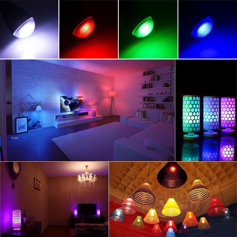 TSLEEN 5 шт. E27 RGB светодиодный светильник Вт 10 85 265 в 16 цветов 24 ключа ИК пульт