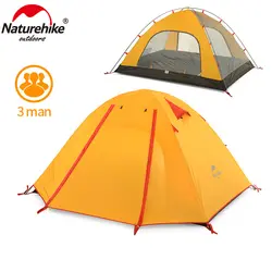 Naturehike P серии классика палатка 210 т Ткань для 3 человек nh15z003-p