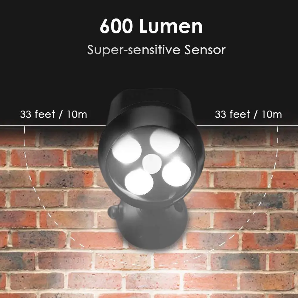 Solar da Lâmpada Sensor de Movimento Lâmpada de Parede ao ar Solar para Jardim do Pátio Holofotes Impermeável Livre Luz Garagem Iluminação Caminho Led Ip65 5 Solar Da Lâmpada LED Sensor de Movimento