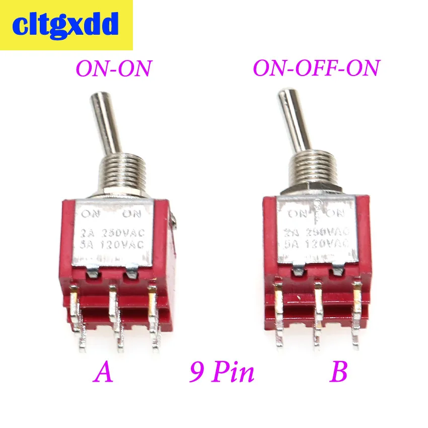 cltgxdd 1pc MTS-302/303 DPDT Rocker Switch 5A 125V 2A 250V AC 9-Pin ON-ON ON-OFF-ON Mini Toggle Switches Electrical | Компьютеры и