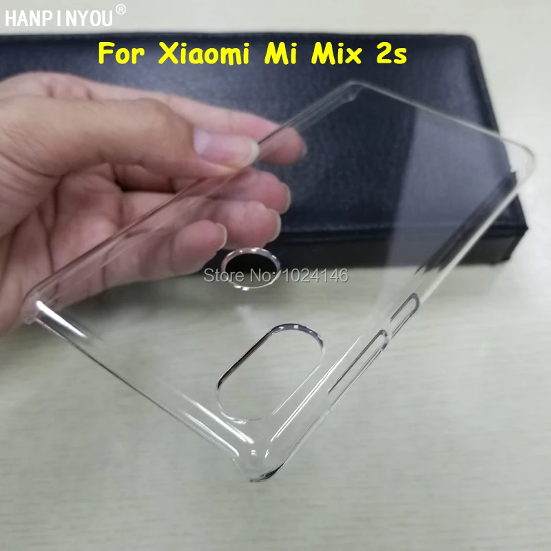 

For Xiaomi Mi Mix 2s Mix2s 5.99 Inch New Slim Crystal Transparent Hard PC Back Case DIY Cover Protection Skin Shell